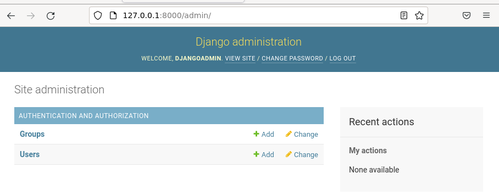 Django admin console